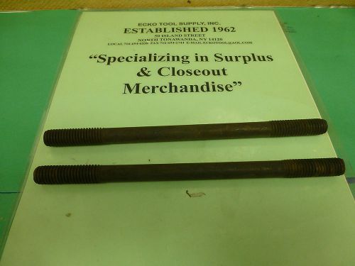 STUDS FOR T-SLOT WORK 1/2-13 DIAMETER x 8&#034; LONG DOUBLE END NEW 2 PCS $1.75