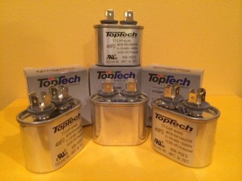 Run capacitor lot 10 pcs -  4 mfd 440 v oval electric motor hvac vac volts 4 uf for sale