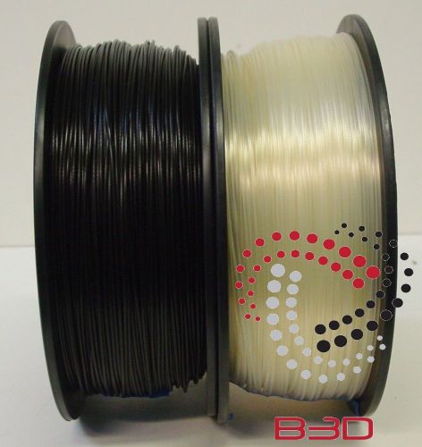 1.75 mm filament 4 3d printer. pla black &amp; natural 4 repraper, reprap, makerbot for sale