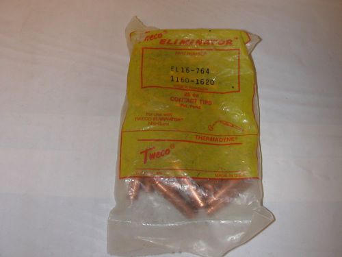 25 Tweco Contact Tips EL 16-764 Eliminator Style Gun #1160-1620 Mig NOS