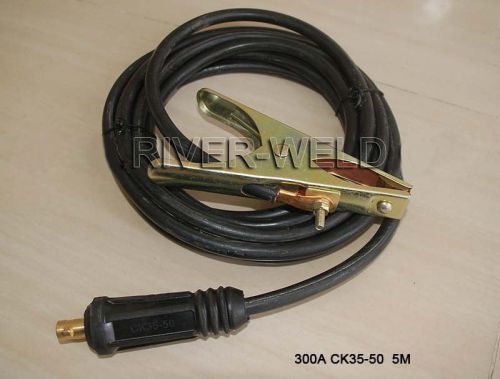 300Amp Groud Earth clamp CK50 5M 25mm2 Wire welding  MMA ARC welder