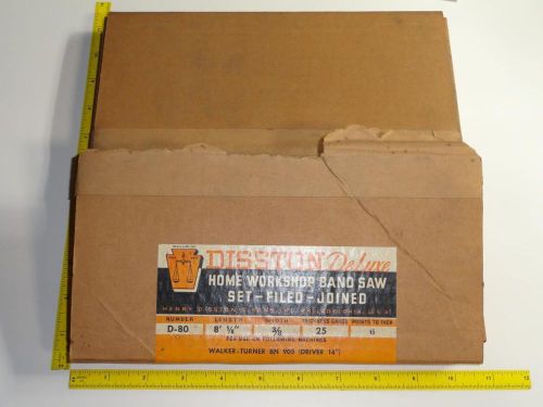 Disston Band Saw Blade Walker-Turner D-80 Rare VTG NOS Cabinetmaker 6ppi 8&#039;-5/8&#034;