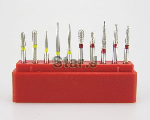 10pcs Dental Diamond FG High Speed Burs Polishers for polishing buffing 1.6mm