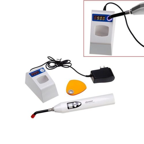 Dental wireless LED light curing lamp 5W 1500MW W/light meter two light Tip Rod