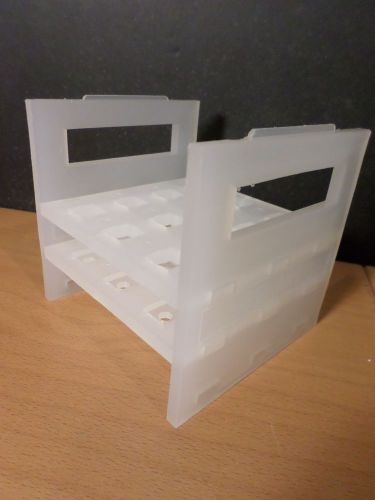 Bel-art scienceware plastic 12-position 10mm cuvette tube rack support holder for sale