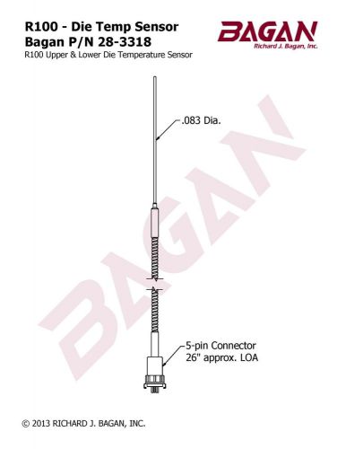 Monsanto R100 UPPER AND/OR LOWER PLATEN TEMP SENSOR (BAGAN 28-3318)