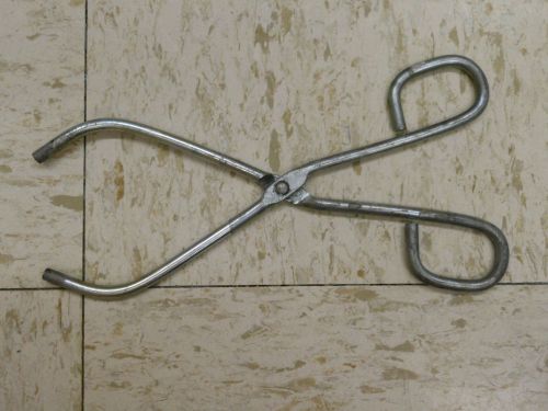 Science Chemistry Lab Steel Non-coated Metal Glass Beaker Tongs