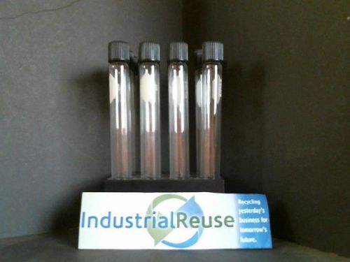 (12) Kimax Screw Top Test Tubes With Stand 2073 Scientific Lab Glass