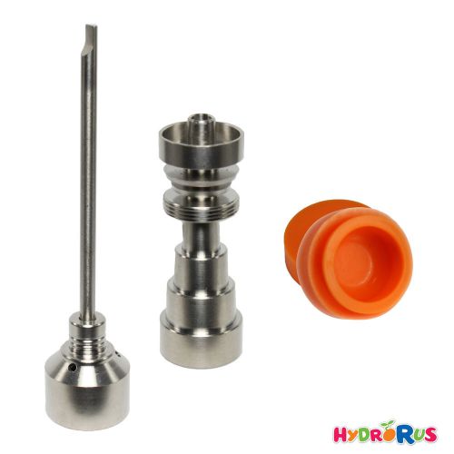 10mm 14mm 19mm 6-in-1 Male Female Titanium Nail + Cap w/ 3 Holes + FREE Jar