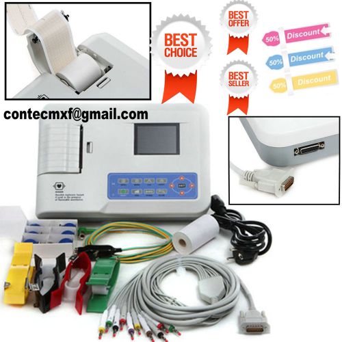 Ce fda certified, ecg300g ecg/ekg machine,electrocardiograph,3 channels,software for sale