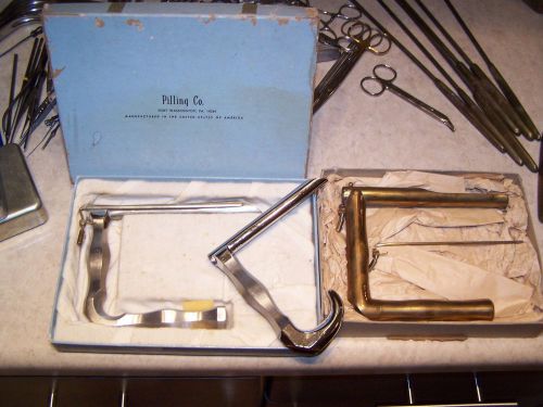 3 jackson slide laryngoscopes pilling (very nice vintage)  medicon &amp; other for sale