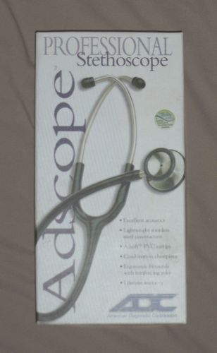 (2) ADC ADSCOPE Model 604LB Professional Stehtoscope Adult 22&#034; NEW (Light Blue)