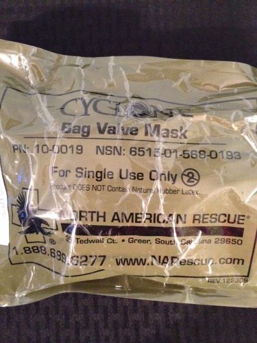 New north american rescue cyclone bag valve mask 10-0019 for sale