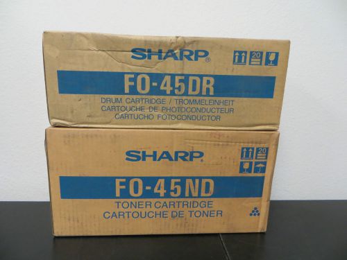 SHARP GENUINE NIB F0-45ND Toner F0-45DR Drum FO-4500 5500 6500 NEW OEM SEALED