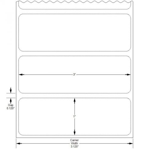 3&#034; x 1&#034; inkjet white semi gloss paper labels to fit primera® lx900 printer for sale