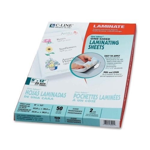 C-line 65004 laminating sheets nonglare 9inx12in 50/bx clear sheets for sale