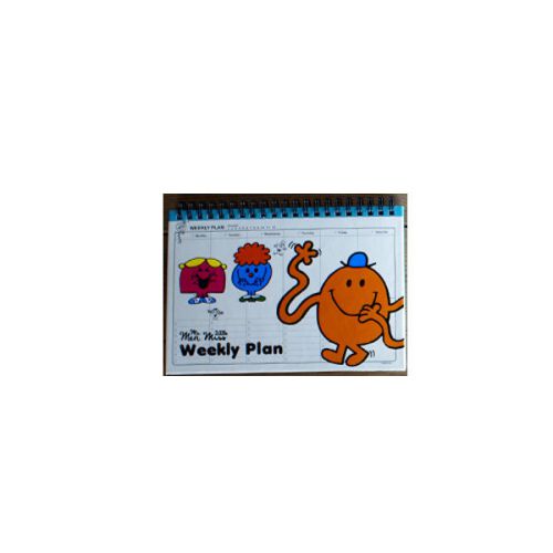 Mr. men cute weekly planner scheduler blue color 188 x 14 x 131 mm for sale