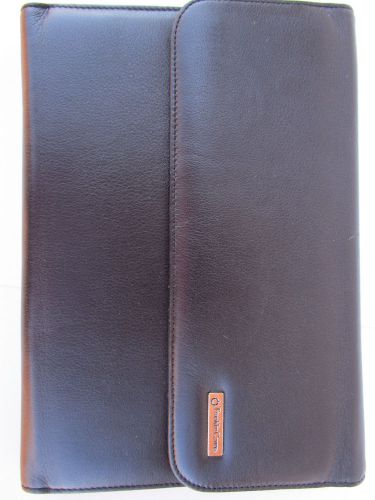 Black Portfolio Franklin Covey Leather Folio Day Planner Organizer