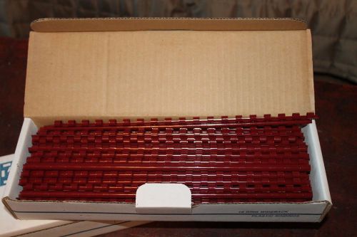 American Binding Systems Wideback Plastic Bindings 1/4&#034; Red Burgandy 200  NEW!