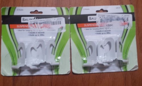 Lot of 2 Baumgartens Suspended Ceiling Hooks - 30 lb Cap- 2&#034; Size - White