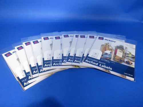 11 Packs 33 Sheets Avery 22925 Textured White Arched 297  Labels  Laser Ink Jet