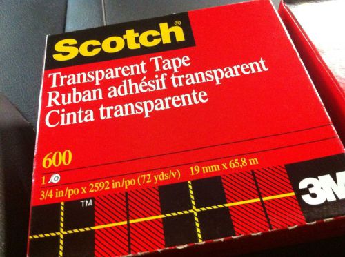 Scotch transparent tape 600, 3/4, 2592 inches 3.inch core, 4 Rolls