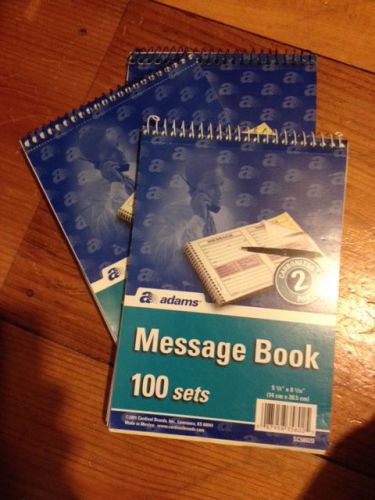 Adams Message Books, set of 3