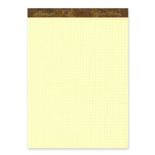 Ampad Canary Quadrille Pad - 50 Sheet - 15 Lb - Quad Ruled - 8.50&#034; X (amp22143)