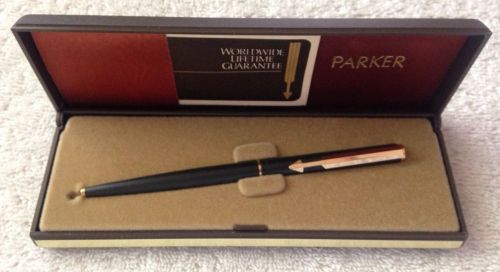 Parker Arrow Matte Matt Black Ball Point Pen 1987 BP NEW NOS Ships FREE! RARE!