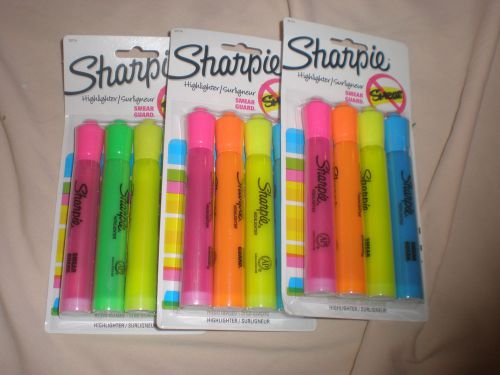 Sharpie Highlighter (NO SMEAR) pks of 4