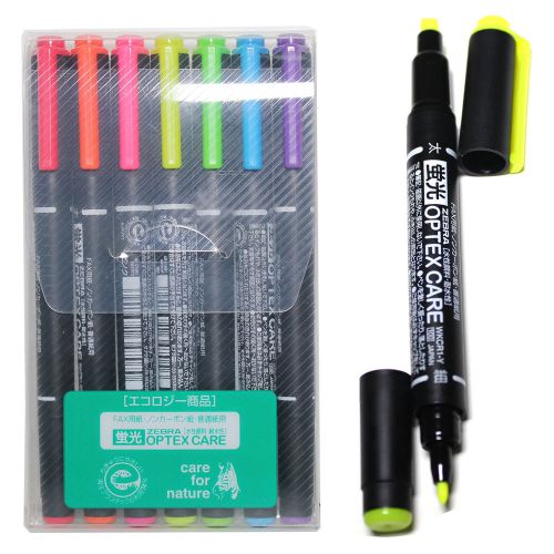 Zebra OPTEX CARE WKCR1-7C Fluorescent Marker (7 Colors Sets)