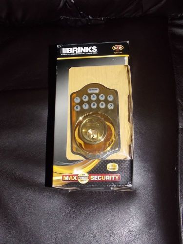 BRINKS ELECTRONIC KEYPAD DEADBOLT BRIGHT BRASS