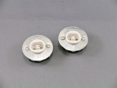 Lot of 2 leviton 524 lamp holder 660w 600v new holders fixed end for sale