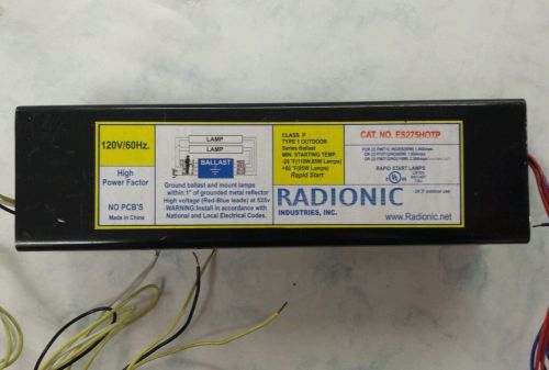 RADIONIC HIGH POWER FACTOR RAPID START BALLAST F96T12HO 120VAC