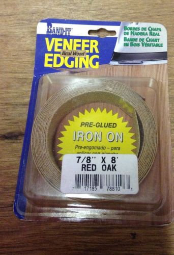 NOS Cloverdale 78810 Band-It Wood Veneer Edging-7/8&#034;X8&#039; RED OAK VENEER EDGING