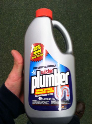 3 BOTTLES 40 OUNCE PROFESSIONAL FORMULA MISTER PLUMBER DRAIN OPENER