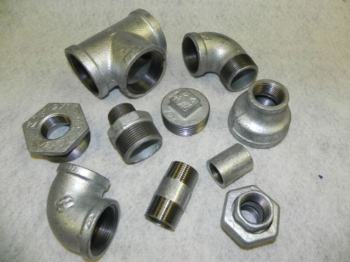 GALVANISED MALLEABLE IRON REDUCING FITTINGS  BSP.SOCKET, BUSH, TEE, HEX, NIPPLE