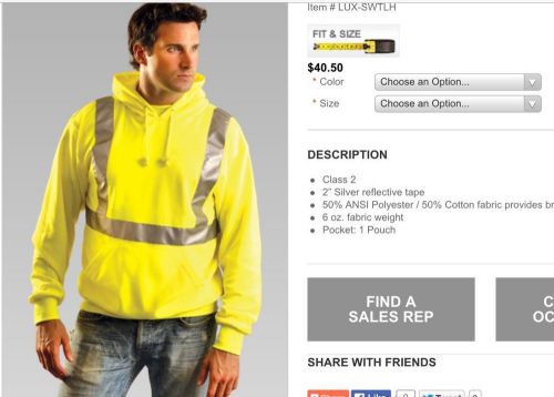 3x pull on ansi approved hoodie sweatshirt. hi vis shirt. below wholesale new for sale