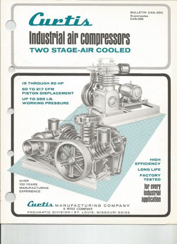 1960s CURTIS INDUSTRIAL AIR COMPRESSOR BROCHURE CURTIS MFG CO ST LOUIS MISSOURI