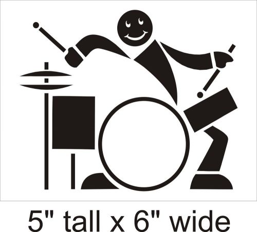 2X Dancing Drummer Decal Vinyl Car i Pad Laptop Window Wall Sticker - FA103