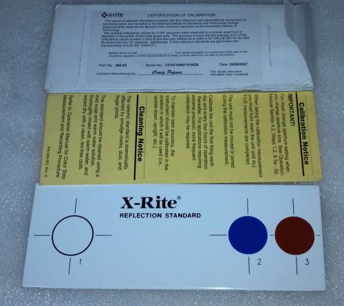 Reflector Standard P/N 968-62 For X-Rite 968 SPECTROPHOTOMETER / DENSITMETER