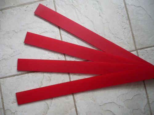 Lot 4  squeegee blades  red 80 durometer  24&#034; - 27&#034; ea screen printing signs t&#039;s for sale