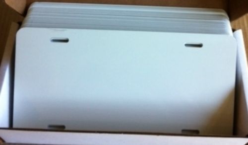 25 pcs..024 WHITE GLOSS ALUMINUM LICENSE PLATE / CAR TAG BLANKS.