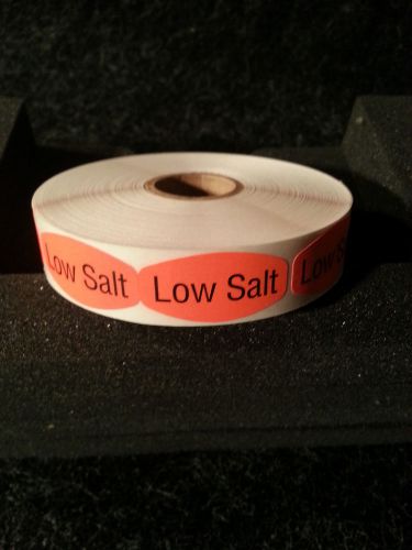 1.5&#034; x .75&#034; low salt labels 1000 ea per roll 1m/rl free shipping stickers for sale