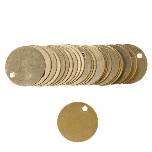 Brady 23210, blank brass valve tag (10 item per lot) for sale