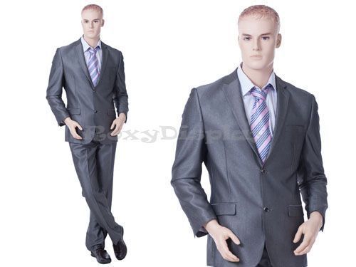 Male fiberglass realistic mannequin with molded hair dress from display#mc-mik02 for sale