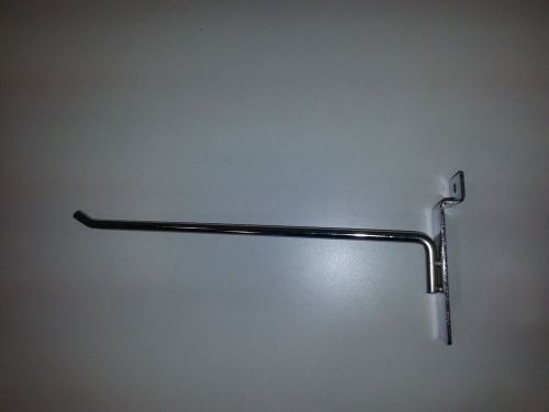 NEW CASE OF 100 CHROME 8 INCH SLATWALL HOOKS