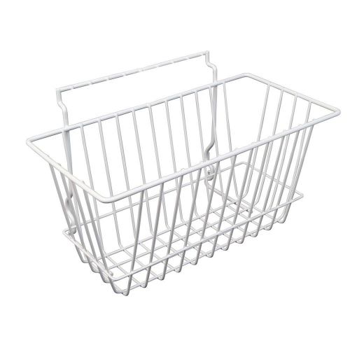 12&#034; x 6&#034; x 6&#034;h narrow slatwall basket 3 pcs - white - fits all slat wall panels for sale