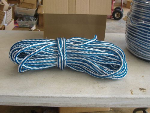 Arborist 12 strand polyester climbing rope 1/2x100 feet blue white tree climbing