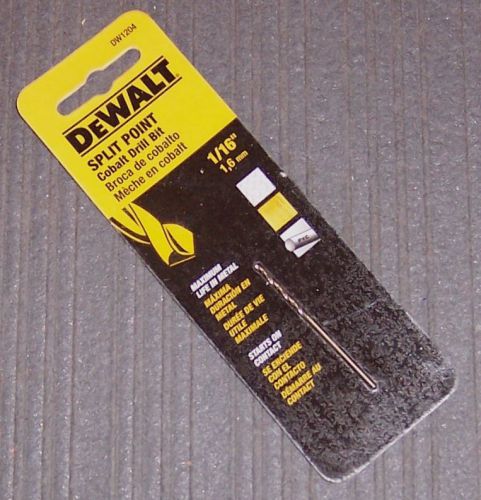 DEWALT DW1204 1/16&#034; Cobalt Split Point Twist Drill Bit